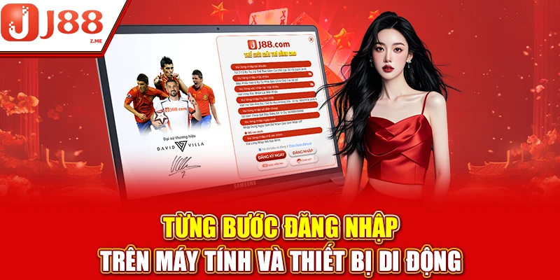 Từng bước đăng nhập trên máy tính và thiết bị di động